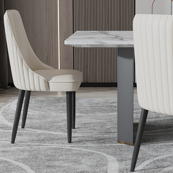 Sedia da pranzo in pelle finta Parsons Casa braccio da pranzo.