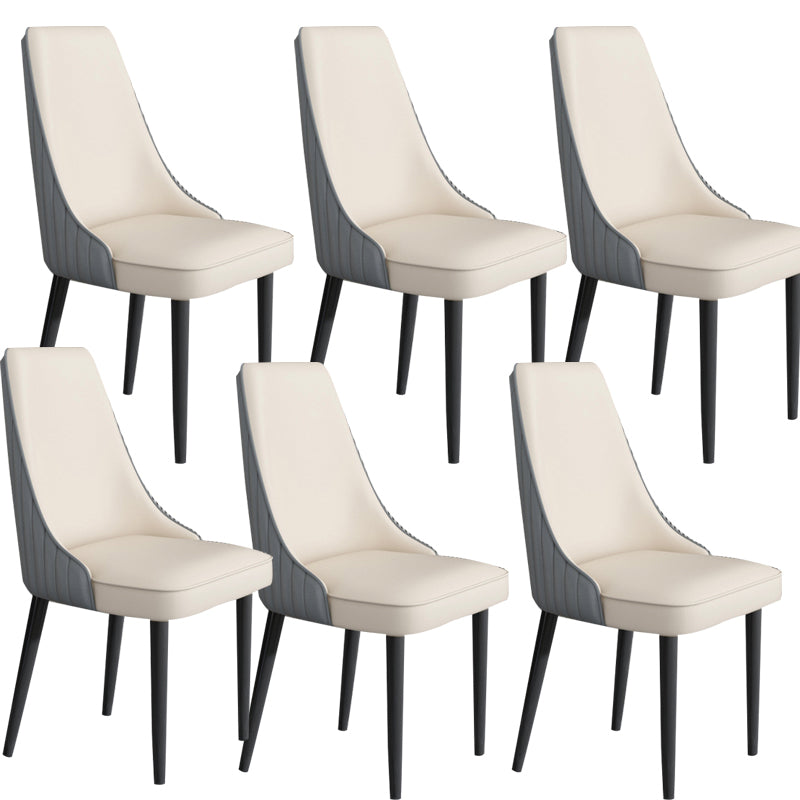 Sedia da pranzo in pelle finta Parsons Casa braccio da pranzo.