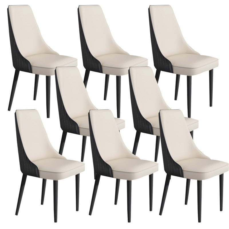 Sedia da pranzo in pelle finta Parsons Casa braccio da pranzo.