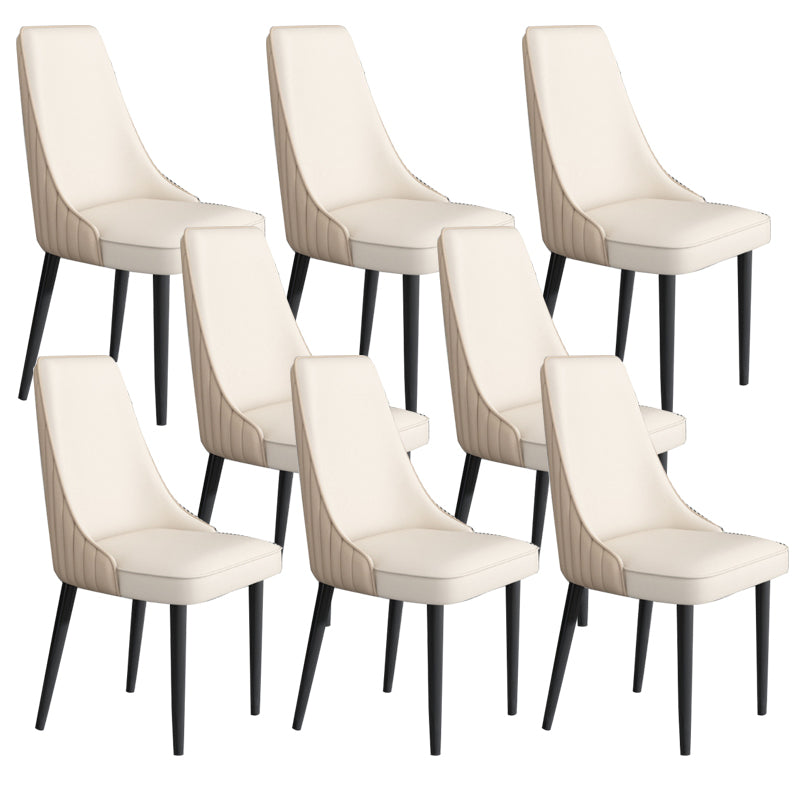 Sedia da pranzo in pelle finta Parsons Casa braccio da pranzo.