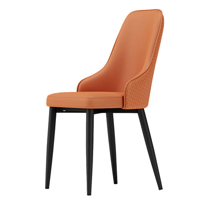 Faux Leather Dining Chair Industrial Style Parsons Side Chair