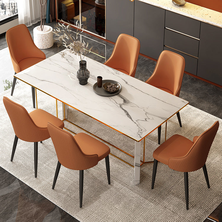 Faux Leather Dining Chair Industrial Style Parsons Side Chair