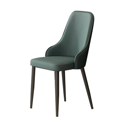 Faux Leather Dining Chair Industrial Style Parsons Side Chair