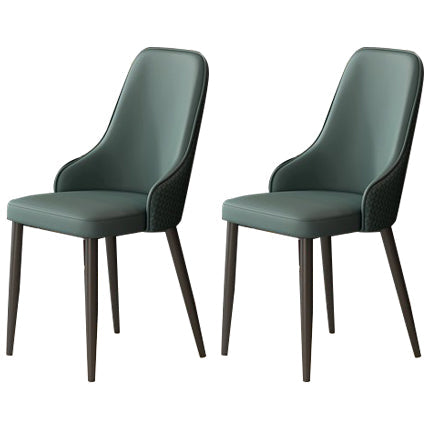 Faux Leather Dining Chair Industrial Style Parsons Side Chair