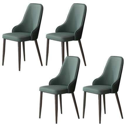 Faux Leather Dining Chair Industrial Style Parsons Side Chair