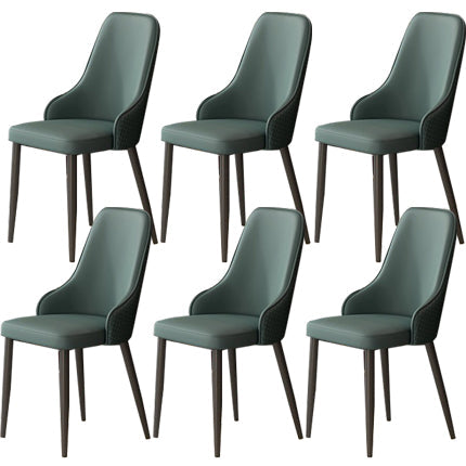 Faux Leather Dining Chair Industrial Style Parsons Side Chair