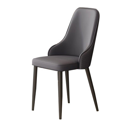 Faux Leather Dining Chair Industrial Style Parsons Side Chair