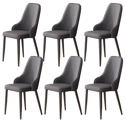 Faux Leather Dining Chair Industrial Style Parsons Side Chair