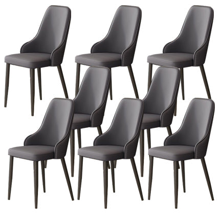 Faux Leather Dining Chair Industrial Style Parsons Side Chair