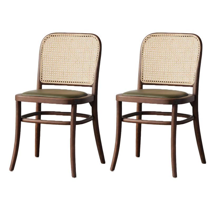 Chaise latéral de patio moderne en bois ouvert à l'arrière pour salle à manger pour la maison