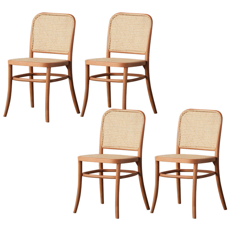 ウッドモダンパティオサイドチェアオープンバックダイニングサイドチェアホーム用