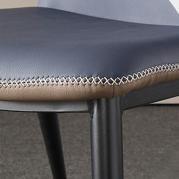 Faux Leather Dining Chair Industrial Style Wingback Side Chair