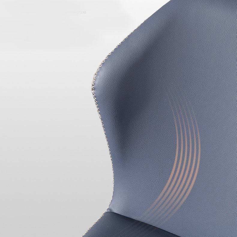 Silla de comedor de cuero falso silla lateral de estilo industrial