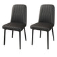 PU Leather Dining Chairs Parsons Armless Side Chair for Restaurant Black 2 Piece Set Black Clearhalo 'Dining Chairs' 'Dining Tables & Seating' 'dining_chair' 'furn' 'furn_dining_chair' 'Furniture' 'Kitchen & Dining Furniture' 6751358