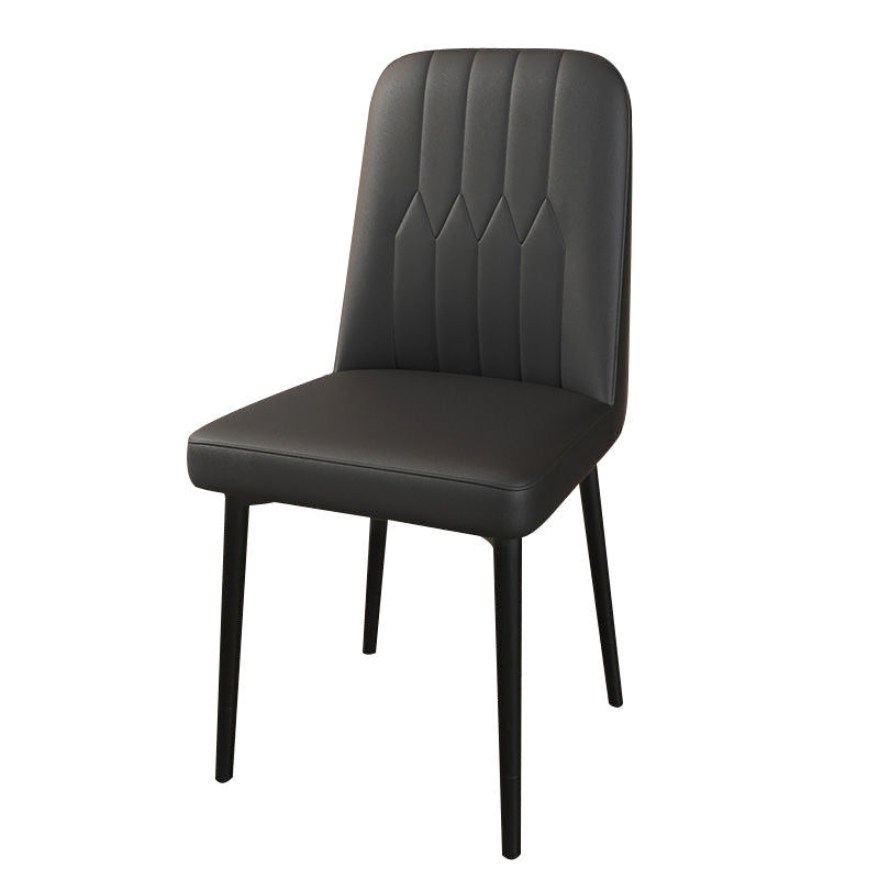 PU Leather Dining Chairs Parsons Armless Side Chair for Restaurant Clearhalo 'Dining Chairs' 'Dining Tables & Seating' 'dining_chair' 'furn' 'furn_dining_chair' 'Furniture' 'Kitchen & Dining Furniture' 6751363