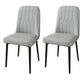PU Leather Dining Chairs Parsons Armless Side Chair for Restaurant Grey 2 Piece Set Black Clearhalo 'Dining Chairs' 'Dining Tables & Seating' 'dining_chair' 'furn' 'furn_dining_chair' 'Furniture' 'Kitchen & Dining Furniture' 6751367