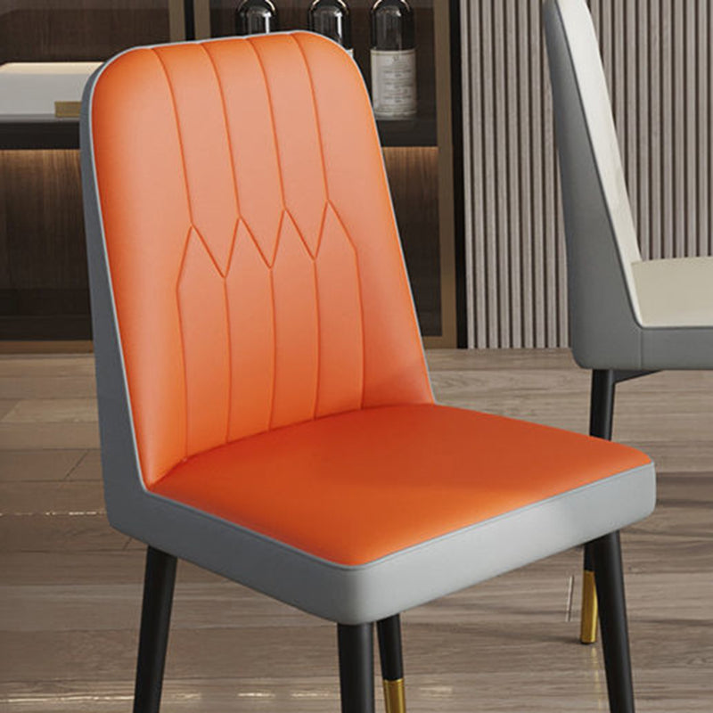 PU Leather Dining Chairs Parsons Armless Side Chair for Restaurant Clearhalo 'Dining Chairs' 'Dining Tables & Seating' 'dining_chair' 'furn' 'furn_dining_chair' 'Furniture' 'Kitchen & Dining Furniture' 6751368