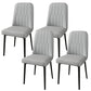 PU Leather Dining Chairs Parsons Armless Side Chair for Restaurant Grey 4 Piece Set Black Clearhalo 'Dining Chairs' 'Dining Tables & Seating' 'dining_chair' 'furn' 'furn_dining_chair' 'Furniture' 'Kitchen & Dining Furniture' 6751369