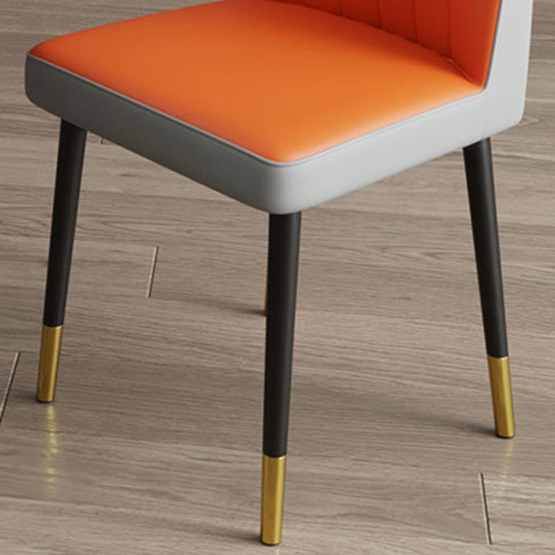 PU Leather Dining Chairs Parsons Armless Side Chair for Restaurant Clearhalo 'Dining Chairs' 'Dining Tables & Seating' 'dining_chair' 'furn' 'furn_dining_chair' 'Furniture' 'Kitchen & Dining Furniture' 6751370