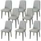 PU Leather Dining Chairs Parsons Armless Side Chair for Restaurant Grey 8 Piece Set Black Clearhalo 'Dining Chairs' 'Dining Tables & Seating' 'dining_chair' 'furn' 'furn_dining_chair' 'Furniture' 'Kitchen & Dining Furniture' 6751372