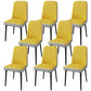 PU Leather Dining Chairs Parsons Armless Side Chair for Restaurant Yellow-Gray 8 Piece Set Black Clearhalo 'Dining Chairs' 'Dining Tables & Seating' 'dining_chair' 'furn' 'furn_dining_chair' 'Furniture' 'Kitchen & Dining Furniture' 6751382