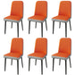 PU Leather Dining Chairs Parsons Armless Side Chair for Restaurant Orange-Gray 6 Piece Set Black Clearhalo 'Dining Chairs' 'Dining Tables & Seating' 'dining_chair' 'furn' 'furn_dining_chair' 'Furniture' 'Kitchen & Dining Furniture' 6751386