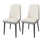 PU Leather Dining Chairs Parsons Armless Side Chair for Restaurant White-Gray 2 Piece Set Black Clearhalo 'Dining Chairs' 'Dining Tables & Seating' 'dining_chair' 'furn' 'furn_dining_chair' 'Furniture' 'Kitchen & Dining Furniture' 6751389
