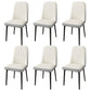 PU Leather Dining Chairs Parsons Armless Side Chair for Restaurant White-Gray 6 Piece Set Black Clearhalo 'Dining Chairs' 'Dining Tables & Seating' 'dining_chair' 'furn' 'furn_dining_chair' 'Furniture' 'Kitchen & Dining Furniture' 6751391