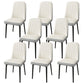 PU Leather Dining Chairs Parsons Armless Side Chair for Restaurant White-Gray 8 Piece Set Black Clearhalo 'Dining Chairs' 'Dining Tables & Seating' 'dining_chair' 'furn' 'furn_dining_chair' 'Furniture' 'Kitchen & Dining Furniture' 6751392