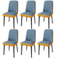 PU Leather Dining Chairs Parsons Armless Side Chair for Restaurant Light Blue Orange 6 Piece Set Black Clearhalo 'Dining Chairs' 'Dining Tables & Seating' 'dining_chair' 'furn' 'furn_dining_chair' 'Furniture' 'Kitchen & Dining Furniture' 6751406