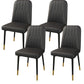 PU Leather Dining Chairs Parsons Armless Side Chair for Restaurant Black 4 Piece Set Brass Gold Clearhalo 'Dining Chairs' 'Dining Tables & Seating' 'dining_chair' 'furn' 'furn_dining_chair' 'Furniture' 'Kitchen & Dining Furniture' 6751410