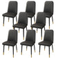 PU Leather Dining Chairs Parsons Armless Side Chair for Restaurant Black 8 Piece Set Brass Gold Clearhalo 'Dining Chairs' 'Dining Tables & Seating' 'dining_chair' 'furn' 'furn_dining_chair' 'Furniture' 'Kitchen & Dining Furniture' 6751412