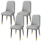 PU Leather Dining Chairs Parsons Armless Side Chair for Restaurant Grey 4 Piece Set Brass Gold Clearhalo 'Dining Chairs' 'Dining Tables & Seating' 'dining_chair' 'furn' 'furn_dining_chair' 'Furniture' 'Kitchen & Dining Furniture' 6751415