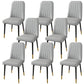 PU Leather Dining Chairs Parsons Armless Side Chair for Restaurant Grey 8 Piece Set Brass Gold Clearhalo 'Dining Chairs' 'Dining Tables & Seating' 'dining_chair' 'furn' 'furn_dining_chair' 'Furniture' 'Kitchen & Dining Furniture' 6751417
