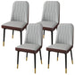 PU Leather Dining Chairs Parsons Armless Side Chair for Restaurant Gray Coffee 4 Piece Set Brass Gold Clearhalo 'Dining Chairs' 'Dining Tables & Seating' 'dining_chair' 'furn' 'furn_dining_chair' 'Furniture' 'Kitchen & Dining Furniture' 6751420