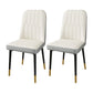 PU Leather Dining Chairs Parsons Armless Side Chair for Restaurant White-Gray 2 Piece Set Brass Gold Clearhalo 'Dining Chairs' 'Dining Tables & Seating' 'dining_chair' 'furn' 'furn_dining_chair' 'Furniture' 'Kitchen & Dining Furniture' 6751434