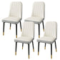 PU Leather Dining Chairs Parsons Armless Side Chair for Restaurant White-Gray 4 Piece Set Brass Gold Clearhalo 'Dining Chairs' 'Dining Tables & Seating' 'dining_chair' 'furn' 'furn_dining_chair' 'Furniture' 'Kitchen & Dining Furniture' 6751435