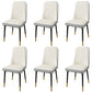 PU Leather Dining Chairs Parsons Armless Side Chair for Restaurant White-Gray 6 Piece Set Brass Gold Clearhalo 'Dining Chairs' 'Dining Tables & Seating' 'dining_chair' 'furn' 'furn_dining_chair' 'Furniture' 'Kitchen & Dining Furniture' 6751436