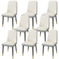 PU Leather Dining Chairs Parsons Armless Side Chair for Restaurant White-Gray 8 Piece Set Brass Gold Clearhalo 'Dining Chairs' 'Dining Tables & Seating' 'dining_chair' 'furn' 'furn_dining_chair' 'Furniture' 'Kitchen & Dining Furniture' 6751437