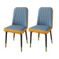 PU Leather Dining Chairs Parsons Armless Side Chair for Restaurant Light Blue Orange 2 Piece Set Brass Gold Clearhalo 'Dining Chairs' 'Dining Tables & Seating' 'dining_chair' 'furn' 'furn_dining_chair' 'Furniture' 'Kitchen & Dining Furniture' 6751449