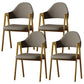 Glam Style Arm Chair 19.3" Wide Open Back Dining Side Chair Set Grey 4 Piece Set Clearhalo 'Dining Chairs' 'Dining Tables & Seating' 'dining_chair' 'furn' 'furn_dining_chair' 'Furniture' 'Kitchen & Dining Furniture' 6751460