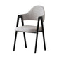 Glam Style Arm Chair 19.3" Wide Open Back Dining Side Chair Set Light Gray 1 Piece Clearhalo 'Dining Chairs' 'Dining Tables & Seating' 'dining_chair' 'furn' 'furn_dining_chair' 'Furniture' 'Kitchen & Dining Furniture' 6751466