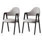Glam Style Arm Chair 19.3" Wide Open Back Dining Side Chair Set Light Gray 2 Piece Set Clearhalo 'Dining Chairs' 'Dining Tables & Seating' 'dining_chair' 'furn' 'furn_dining_chair' 'Furniture' 'Kitchen & Dining Furniture' 6751468