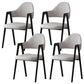 Glam Style Arm Chair 19.3" Wide Open Back Dining Side Chair Set Light Gray 4 Piece Set Clearhalo 'Dining Chairs' 'Dining Tables & Seating' 'dining_chair' 'furn' 'furn_dining_chair' 'Furniture' 'Kitchen & Dining Furniture' 6751470