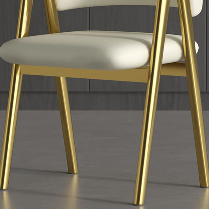 Glam Style Arm Chair 19.3" Wide Open Back Dining Side Chair Set Clearhalo 'Dining Chairs' 'Dining Tables & Seating' 'dining_chair' 'furn' 'furn_dining_chair' 'Furniture' 'Kitchen & Dining Furniture' 6751472