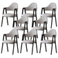 Glam Style Arm Chair 19.3" Wide Open Back Dining Side Chair Set Light Gray 8 Piece Set Clearhalo 'Dining Chairs' 'Dining Tables & Seating' 'dining_chair' 'furn' 'furn_dining_chair' 'Furniture' 'Kitchen & Dining Furniture' 6751473