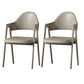 Glam Style Arm Chair 19.3" Wide Open Back Dining Side Chair Set Silver 2 Piece Set Clearhalo 'Dining Chairs' 'Dining Tables & Seating' 'dining_chair' 'furn' 'furn_dining_chair' 'Furniture' 'Kitchen & Dining Furniture' 6751475