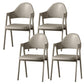 Glam Style Arm Chair 19.3" Wide Open Back Dining Side Chair Set Silver 4 Piece Set Clearhalo 'Dining Chairs' 'Dining Tables & Seating' 'dining_chair' 'furn' 'furn_dining_chair' 'Furniture' 'Kitchen & Dining Furniture' 6751476