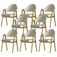 Glam Style Arm Chair 19.3" Wide Open Back Dining Side Chair Set White 8 Piece Set Clearhalo 'Dining Chairs' 'Dining Tables & Seating' 'dining_chair' 'furn' 'furn_dining_chair' 'Furniture' 'Kitchen & Dining Furniture' 6751483