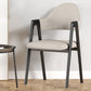 Glam Style Arm Chair 19.3" Wide Open Back Dining Side Chair Set Gray-White 1 Piece Clearhalo 'Dining Chairs' 'Dining Tables & Seating' 'dining_chair' 'furn' 'furn_dining_chair' 'Furniture' 'Kitchen & Dining Furniture' 6751484